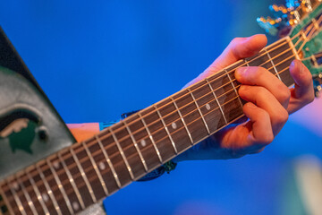 Guitar player live on stage