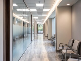Patient anticipation: hospital waiting area, families and individuals gather with hope and concern, awaiting news and updates, a space filled with emotions, quiet reflection, and shared humanity