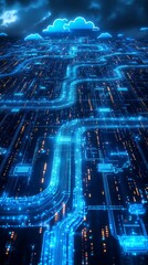 Fototapeta premium The Digital Framework, Cloud Computing and Digital Infrastructure