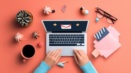 A marketing email being drafted with bold Black Friday discounts and flashy graphics, ready to be sent out.