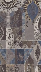 colorful and intricate patchwork pattern composition