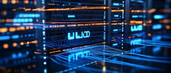 Fototapeta premium The Digital Framework, Cloud Computing and Digital Infrastructure