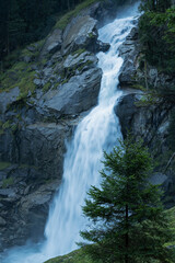 amazing Krimml falls in the Hohe Tauern national park in Austria