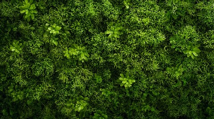 Fototapeta premium A tight shot of a verdant plant, brimming with numerous leaves above and below