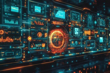 Fototapeta premium The Digital Content Factory, Digital Content Creation and Monetization