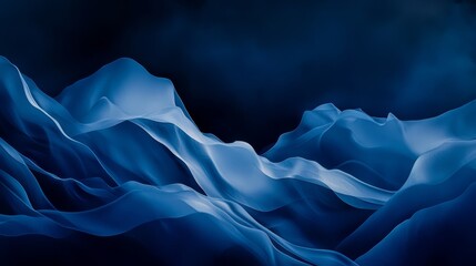 Obraz premium A mountain range depicted in the night sky with clouds in the foreground and a full moon as the background