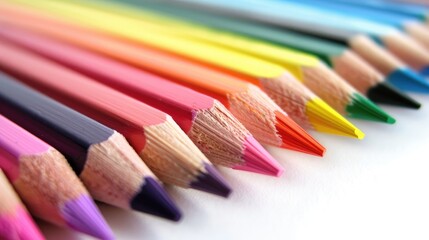 Obraz premium Return to school with colored pencils