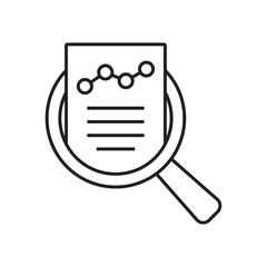 Audit and data analysis icon. Financial assessment icon.