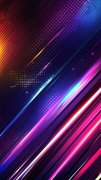 Background abstract gaming neon stripes glowing rainbow technology Mobile vertical wallpaper AI generated image
