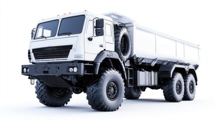 Obraz premium White Dump Truck