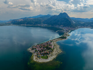 Lake Egirdir of Turkey is situated in the Isparta province. It is also known as the 'seven colored...