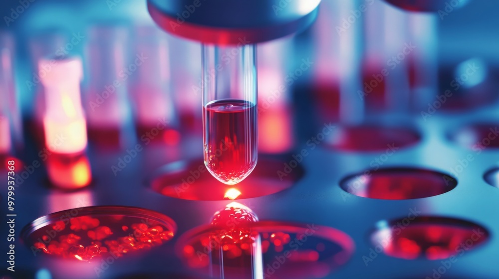 Poster A close-up image of a scientific laboratory experiment
