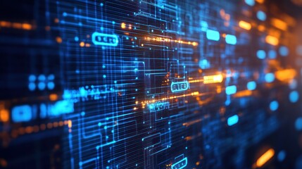 Obraz premium Abstract Digital Network Background