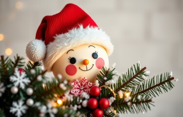 Christmas background with cuddly toys.