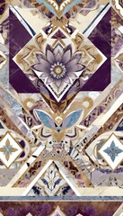 golden floral pattern