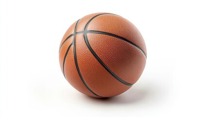 Basketball Ball isolated on white background, clipping path, full depth of field.generative ai
