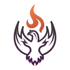 Naklejka premium Burning phoenix Logo