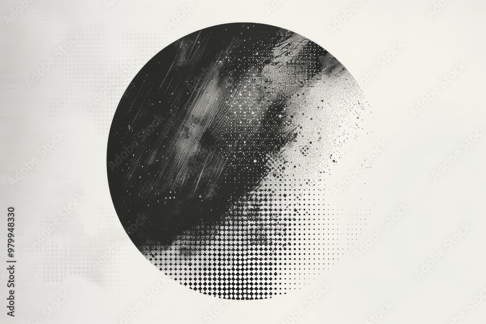 Poster a photograph of a half circle shape in monochrome tones, useful for backgrounds or abstract designs