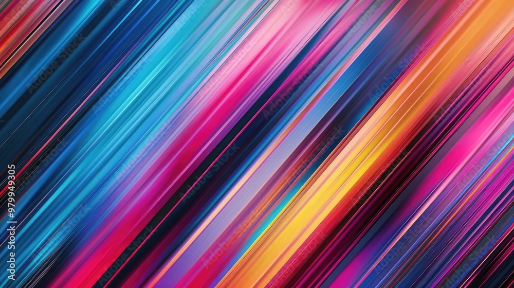 Poster Abstract design with colorful lines and patterns