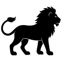 Standing Lion Silhouette