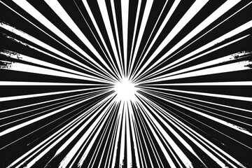 Fototapeta premium A stylized sunburst design in monochrome tones