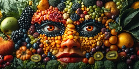 The engaging city streets where animated fruits and vegetables with eyes make every day a magical and colorful experience