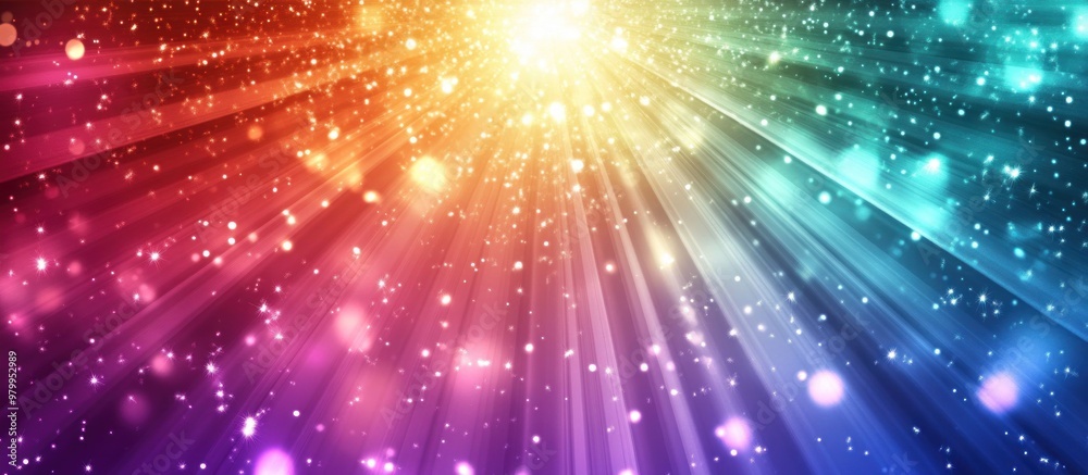 Poster Rainbow Light Explosion