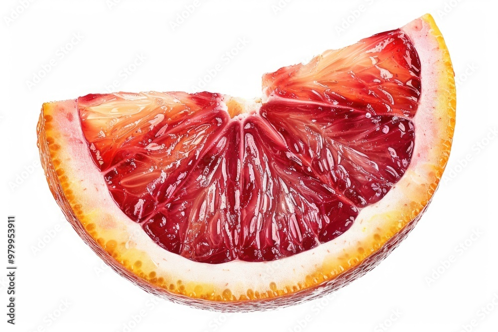 Poster half-cut grapefruit on a plate, ready for use or display