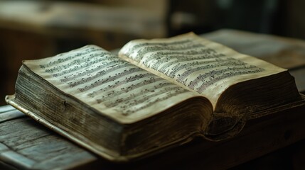 Obraz premium Antique Sheet Music Book