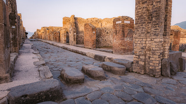 Crosswalk Stepping Stones in the Streets of Pompeii