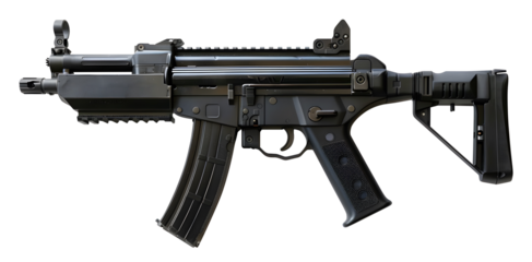 Submachine gun png special force automatic machine gun transparent background