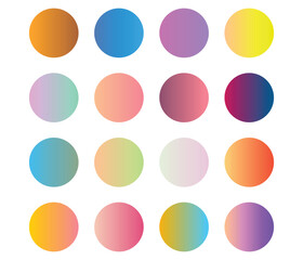Modern gradients sphere isolated vector set