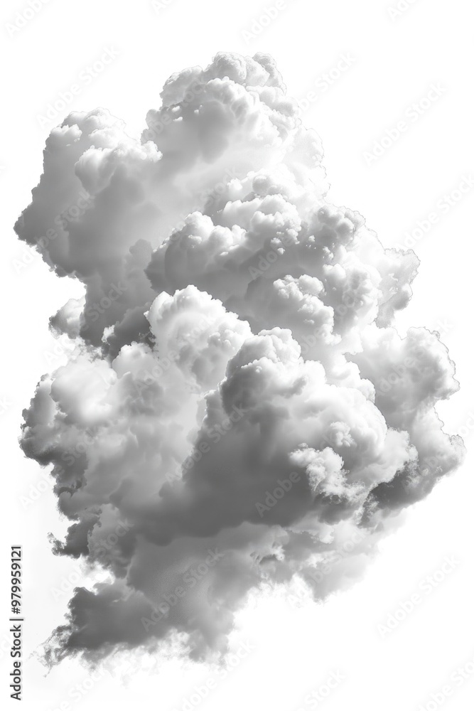 Poster a gray cloud forms in the sky, with soft wisps of cloud drifting across