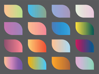 Modern gradients sphere isolated vector set