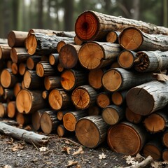 Fototapeta premium stack of firewood