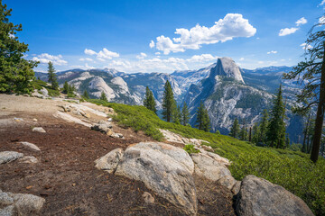 hiking the panorama trail in yosemite national park, california