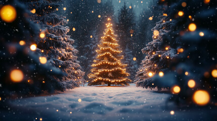 christmas tree at night