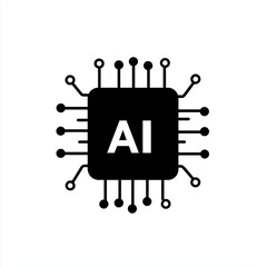 artificial intelligence sign on a white background,vector