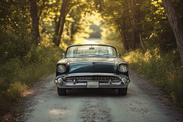 Vintage car road trip