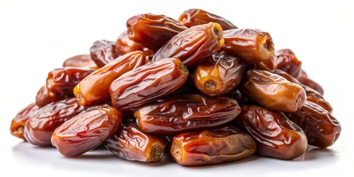Close-Up of Dates Isolated on White Background, Dates, Fruit, Sweet,