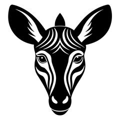 zebra head vector