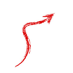 Hand drawn red arrow