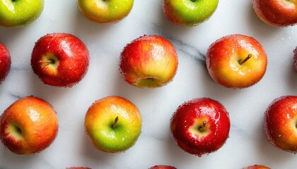 Apples being prepared for Halloween caramel apples