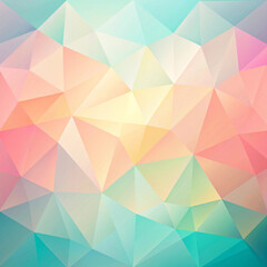 Obraz premium Pastel low-poly geometric background with abstract triangular shapes 파스텔 색상의 로우 폴리 기하학적 배경과 추상적인 삼각형 모양
