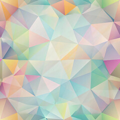 Fototapeta premium Pastel low-poly geometric background with abstract triangular shapes 파스텔 색상의 로우 폴리 기하학적 배경과 추상적인 삼각형 모양