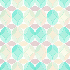 Pastel seamless pattern with abstract oval shapes in soft colors 부드러운 색상의 추상적인 타원형 모양을 가진 파스텔 무한 패턴