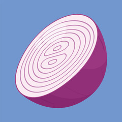 Half Onion Vegetable icon vector. half onion vector. half onion vector