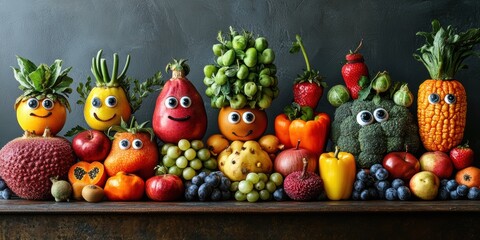 The enchanting urban environment where every fruit and vegetable is animated with charm