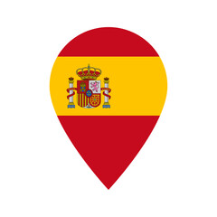 Obraz premium Spain flag location icon