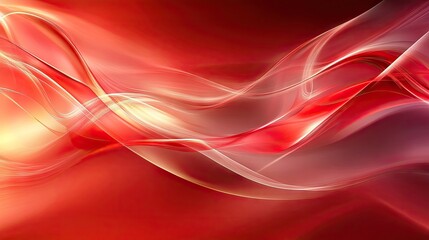 Naklejka premium A dynamic red abstract background with soft waves and light contrasts, creating a bold and energetic visual.